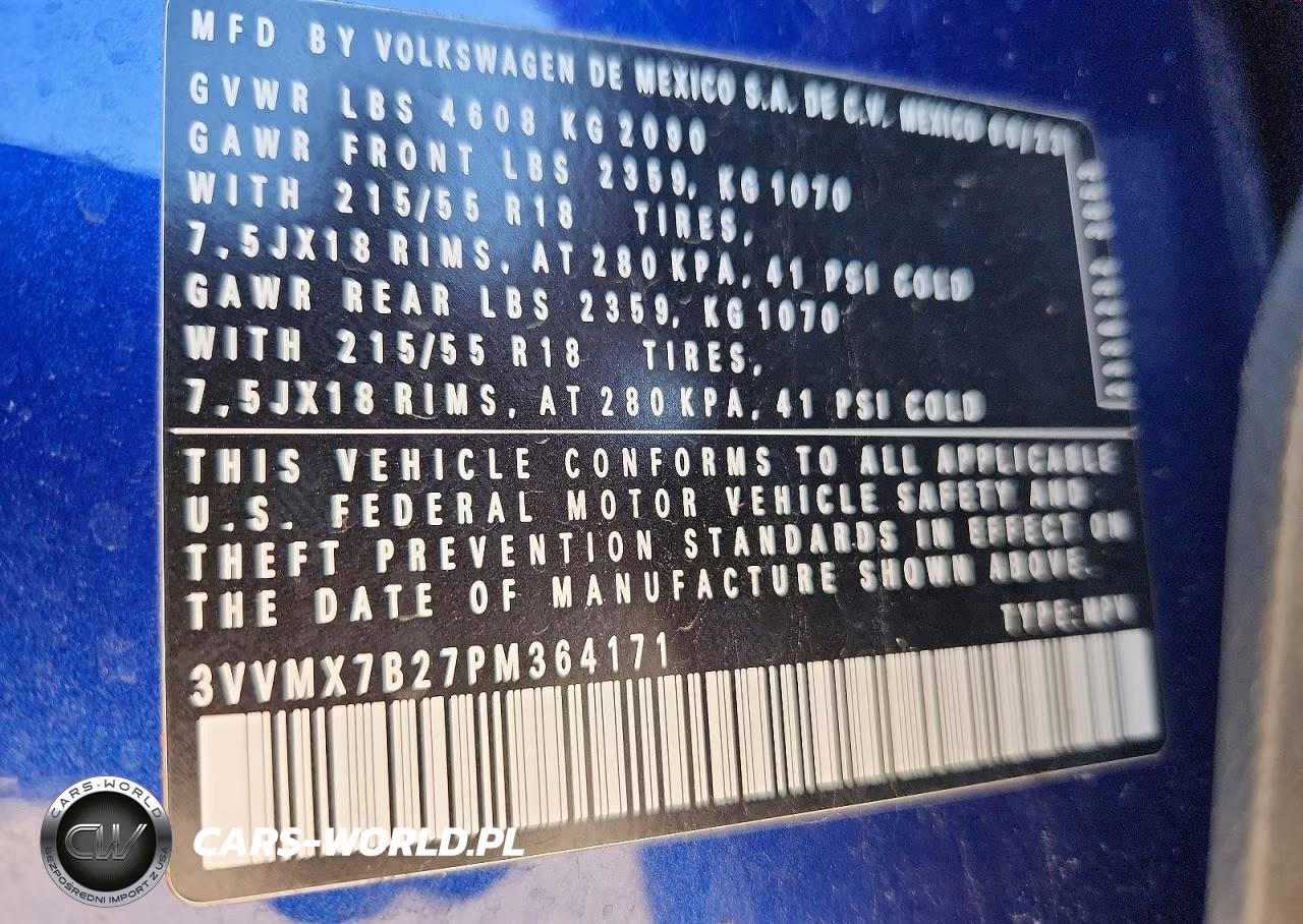 2023 Volkswagen Taos S VIN:3VVMX7B27PM364171 - 12