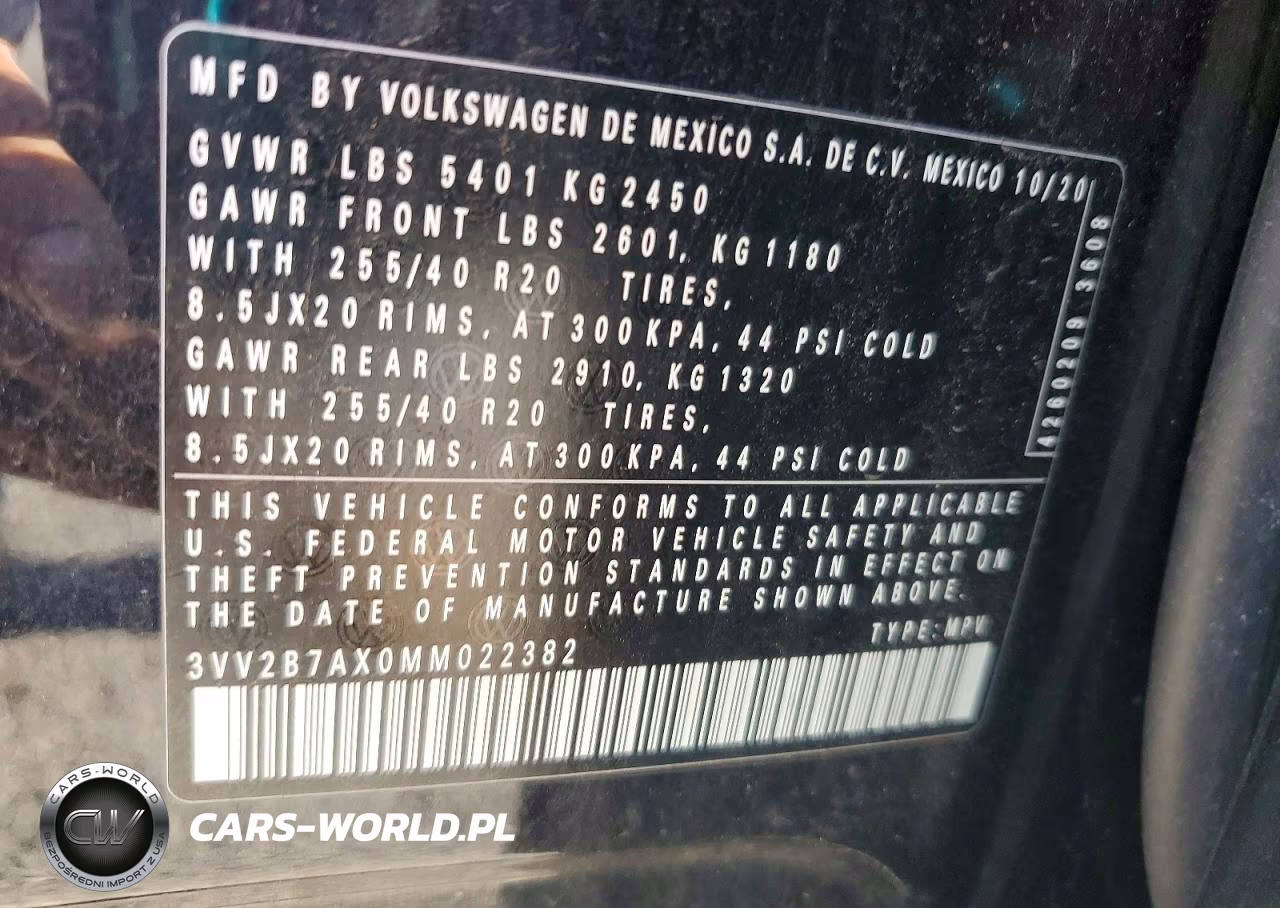 2021 Volkswagen Tiguan Se VIN:3VV2B7AX0MM022382 - 13