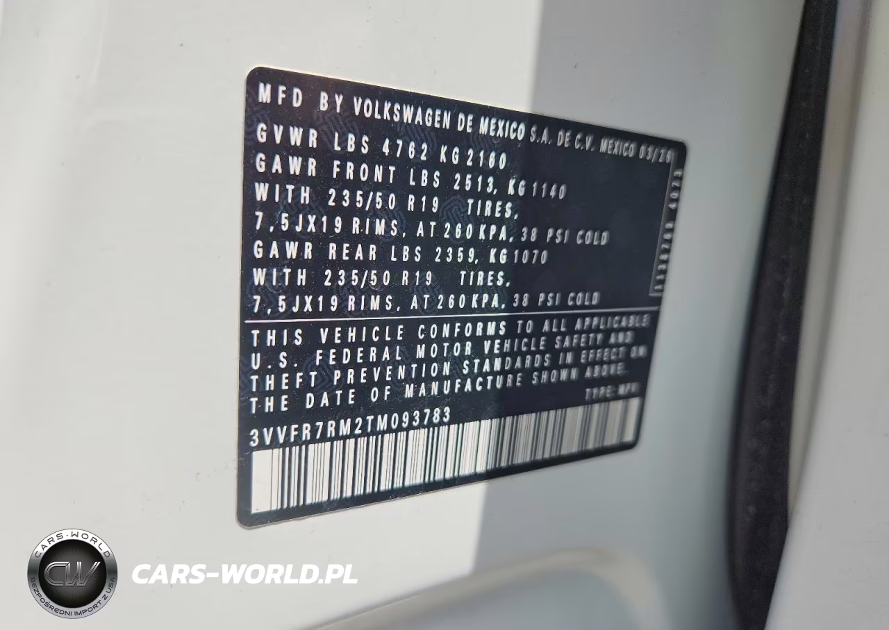 2026 Volkswagen Tiguan Se VIN:3VVFR7RM2TM093783 - 14