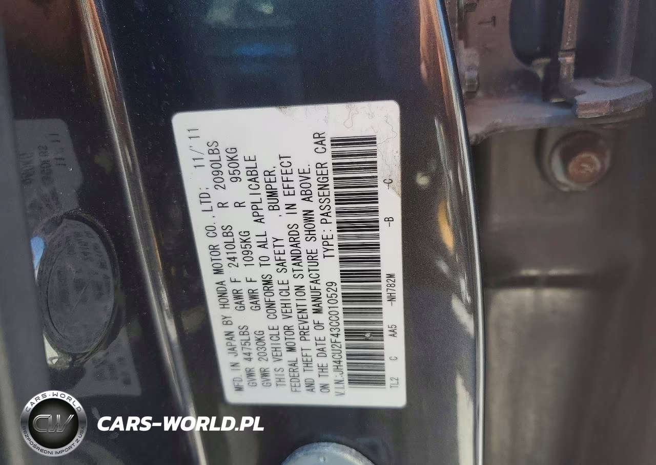 2012 Acura Tsx VIN:JH4CU2F43CC010529 - 12