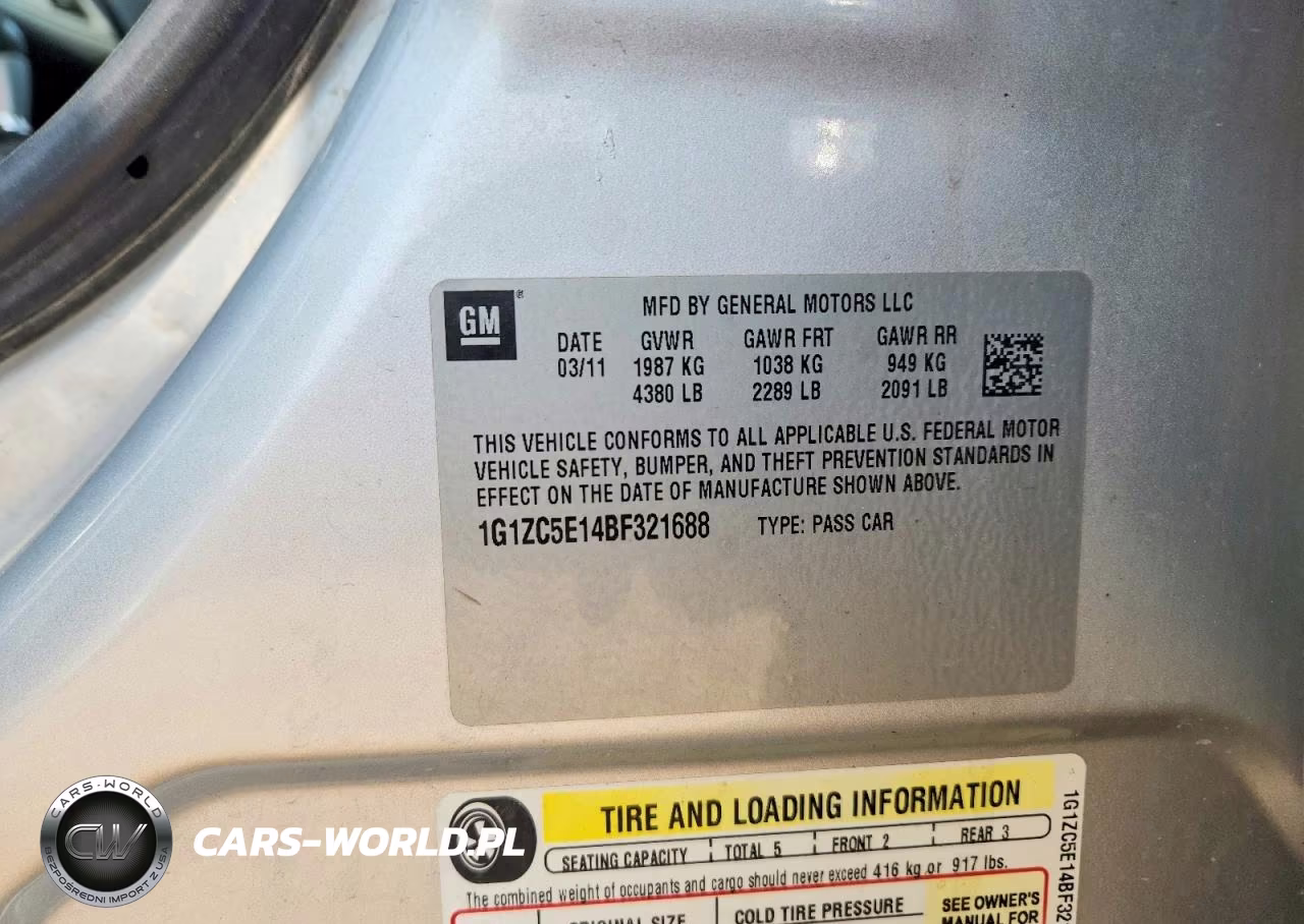 2011 Chevrolet Malibu 1Lt VIN:1G1ZC5E14BF321688 - 12