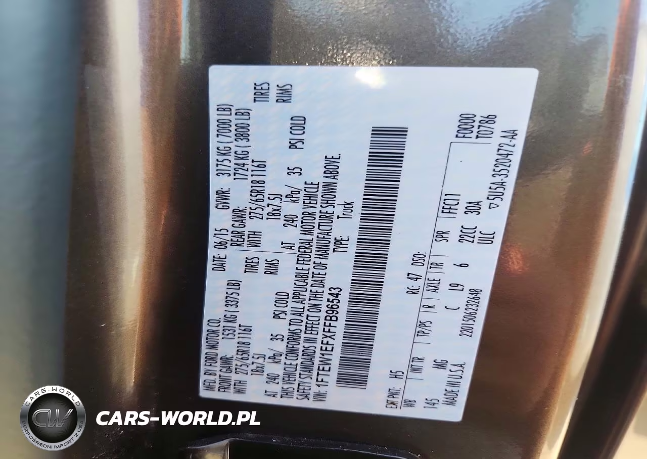 2015 Ford F150Xlt VIN:1FTEW1EFXFFB96543 - 12