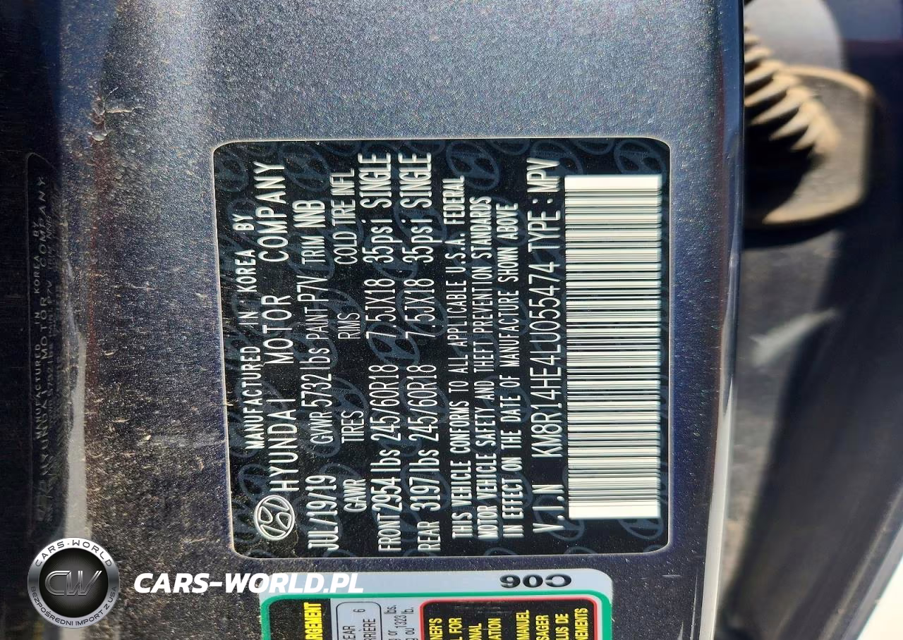 2020 Hyundai Palisade Se VIN:KM8R14HE4LU055474 - 13