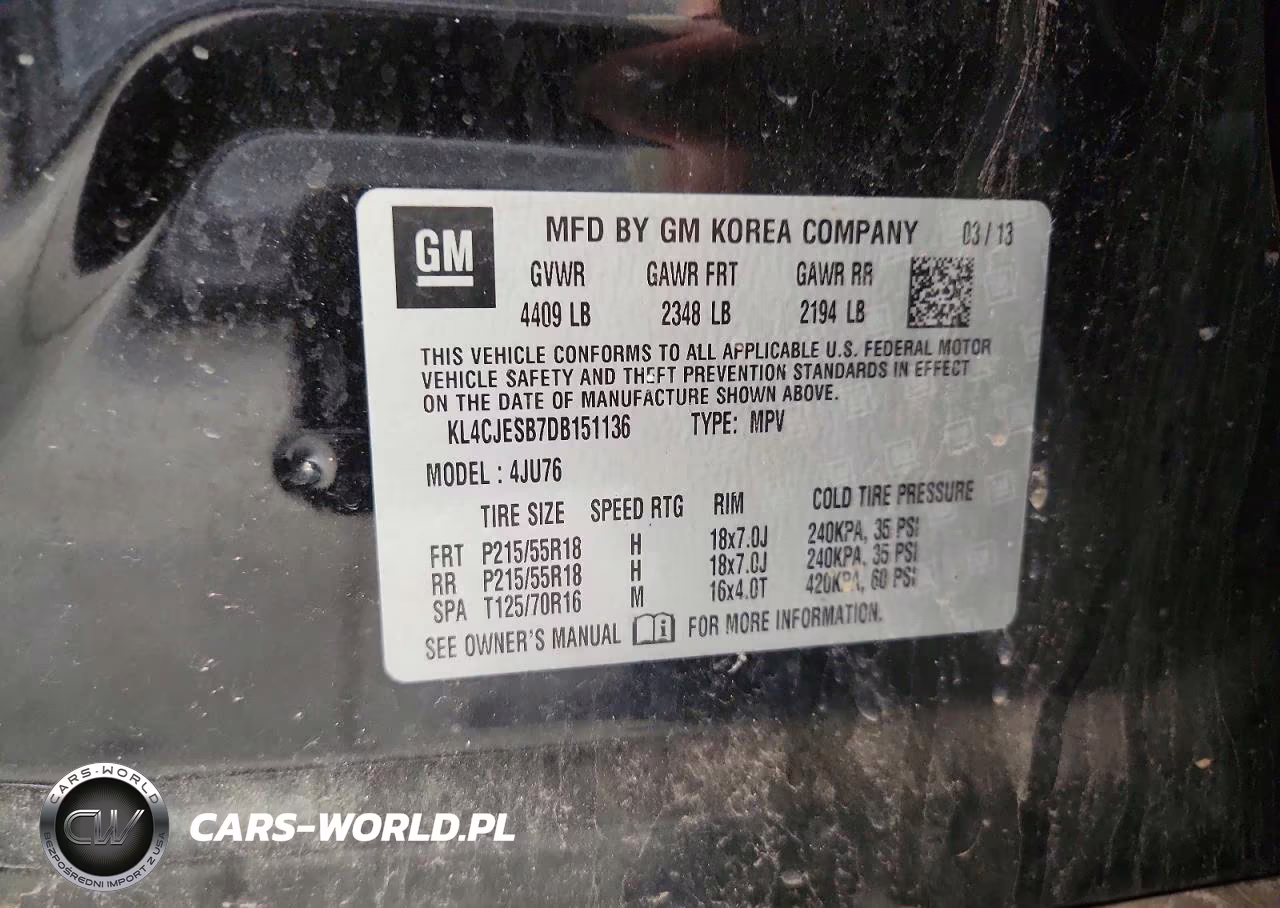 2013 Buick Encore VIN:KL4CJESB7DB151136 - 14