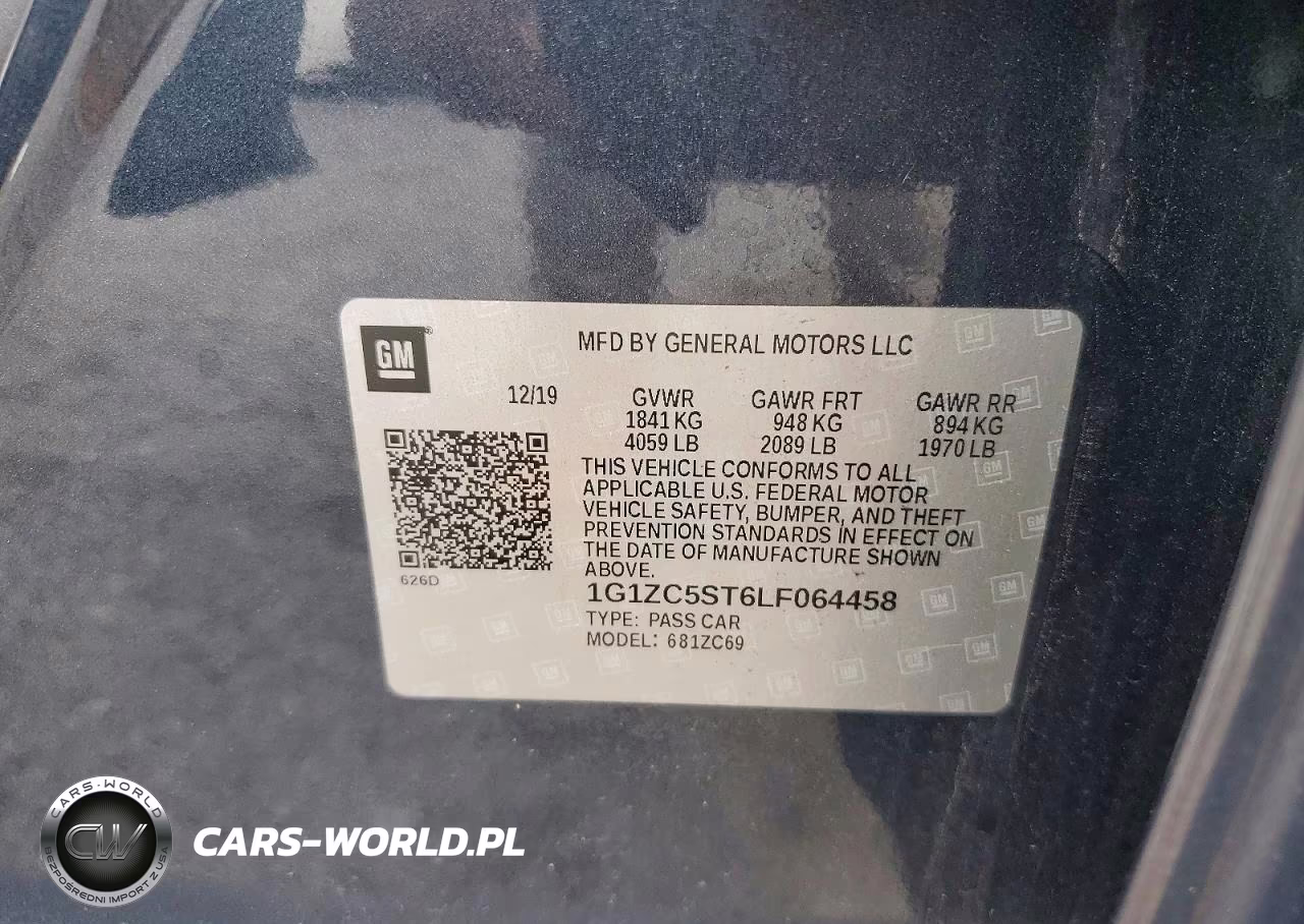 2020 Chevrolet Malibu Ls VIN:1G1ZC5ST6LF064458 - 12