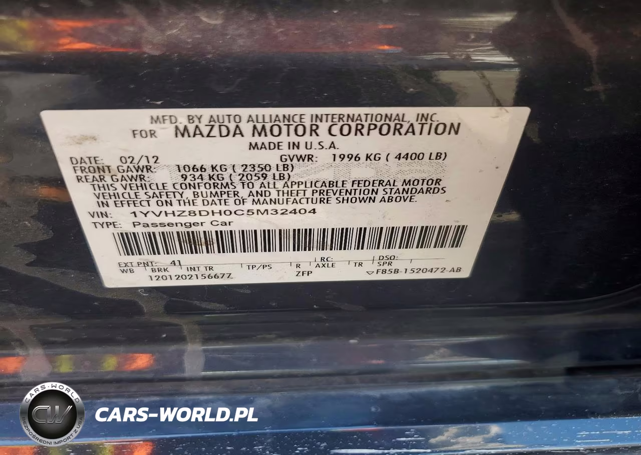 2012 Mazda 6 I VIN:1YVHZ8DH0C5M32404 - 12