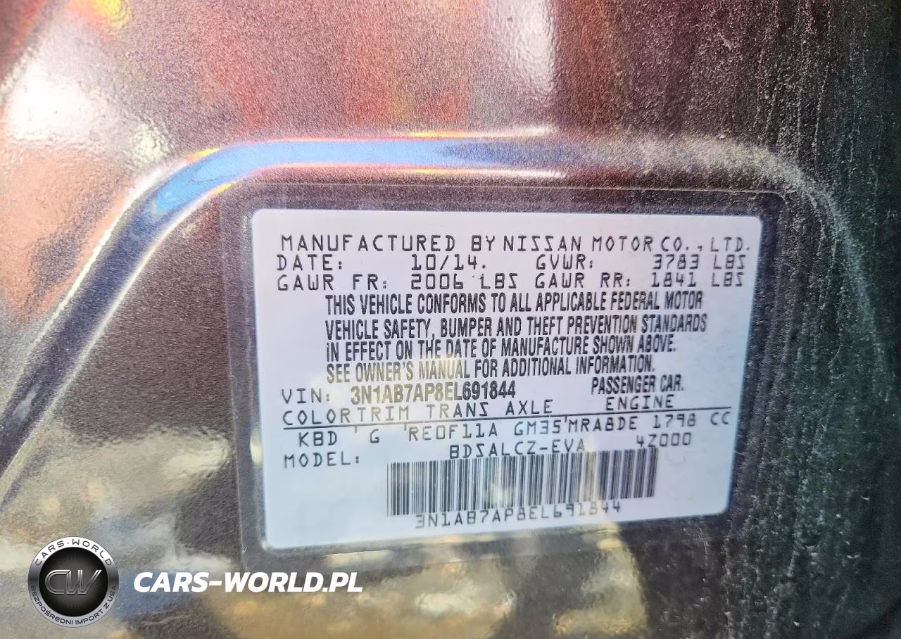 2014 Nissan Sentra S VIN:3N1AB7AP8EL691844 - 12