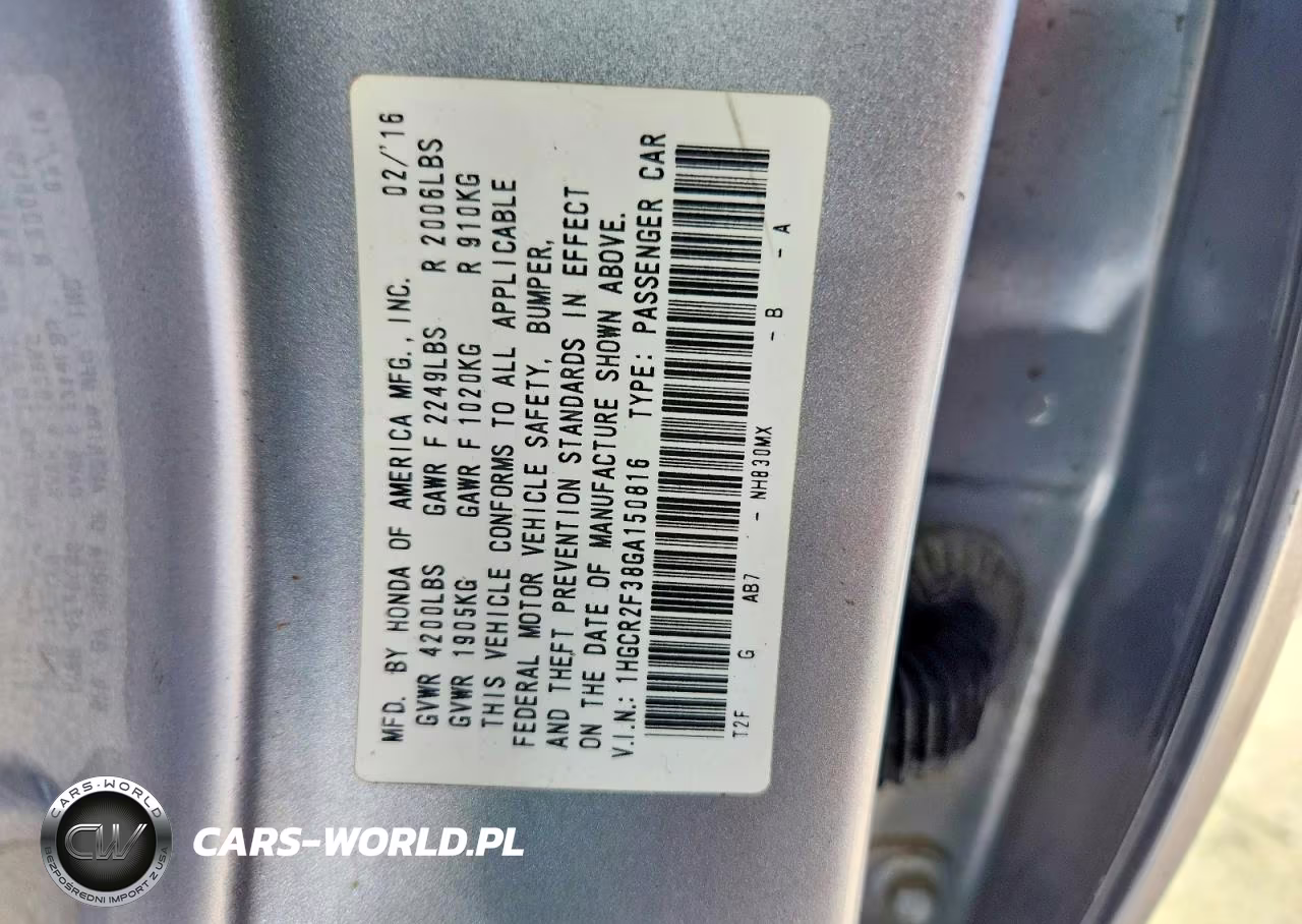 2016 Honda Accord Lx VIN:1HGCR2F38GA150816 - 12