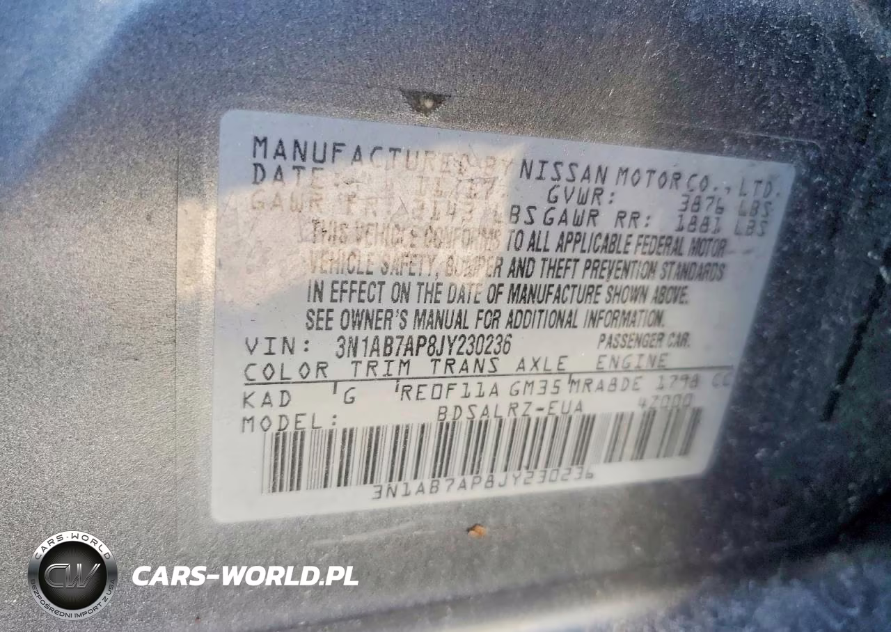 2018 Nissan Sentra VIN:3N1AB7AP8JY230236 - 12