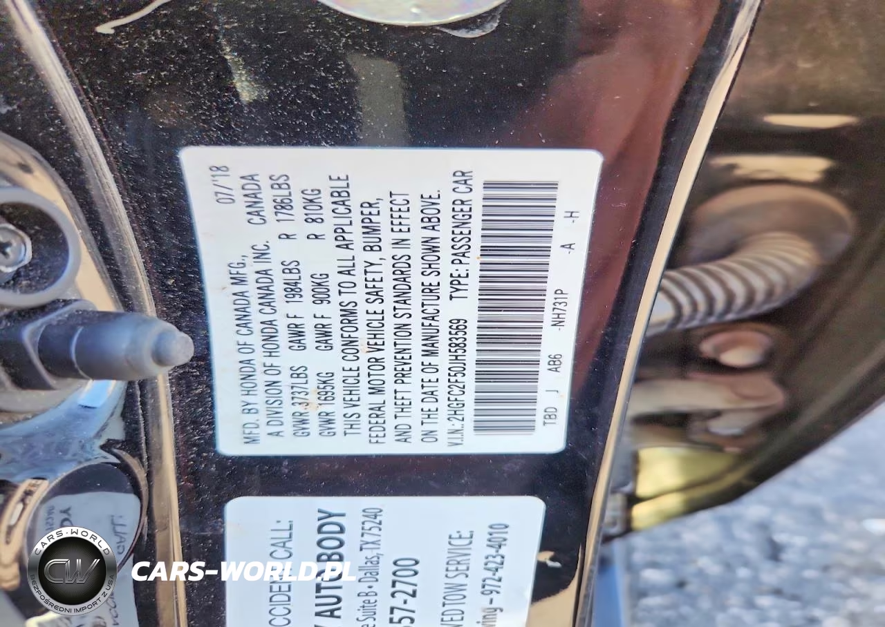 2018 Honda Civic Lx VIN:2HGFC2F50JH583569 - 12