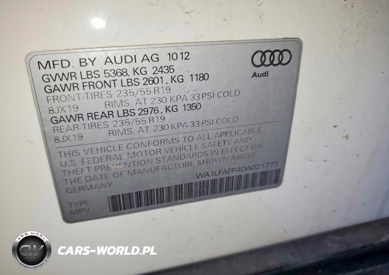 2013 Audi Q5 Premium Plus VIN:WA1LFAFP4DA021773 - 13