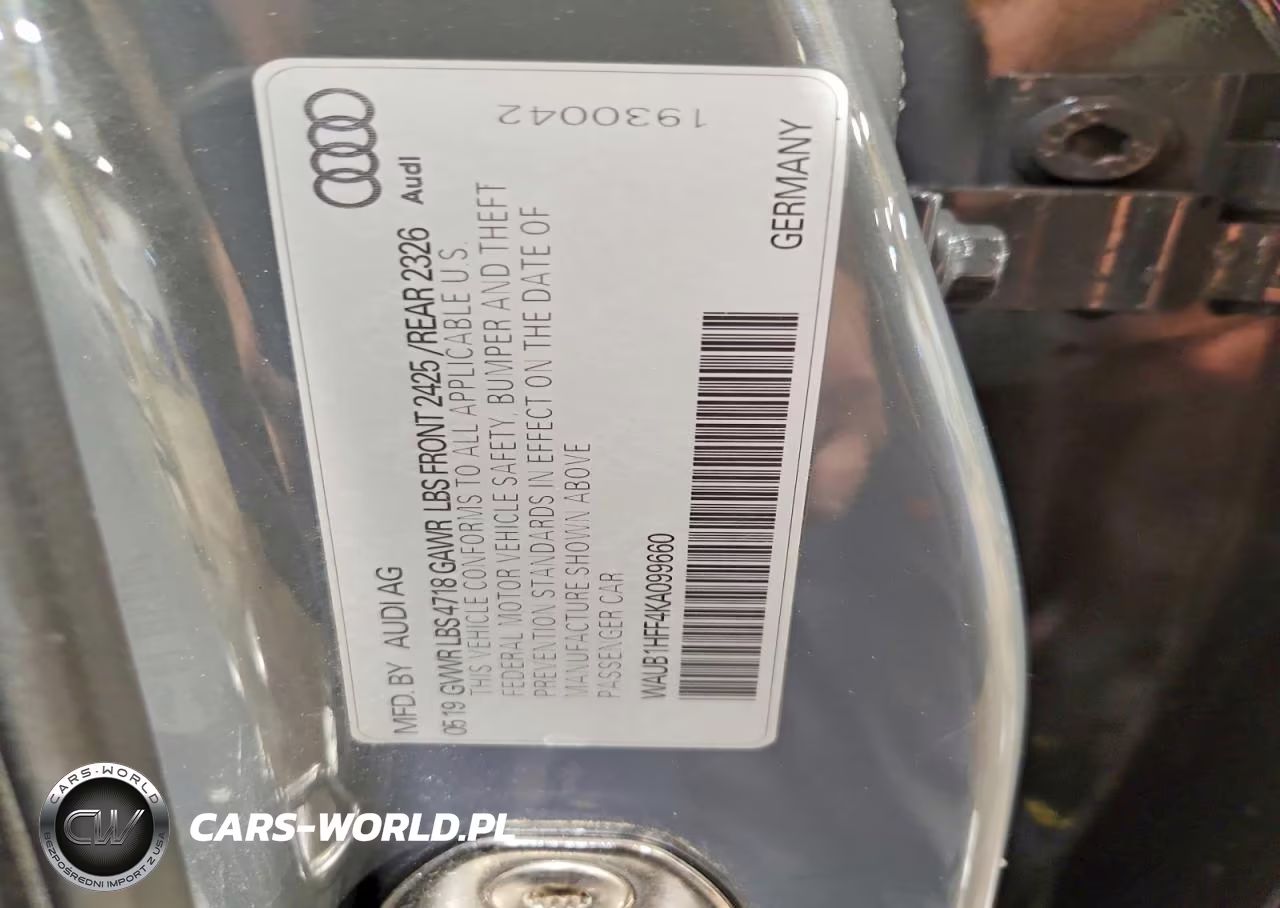 2019 Audi S3 Premium Plus VIN:WAUB1HFF4KA099660 - 13