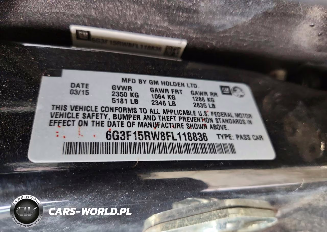 2015 Chevrolet Ss VIN:6G3F15RW8FL118836 - 12