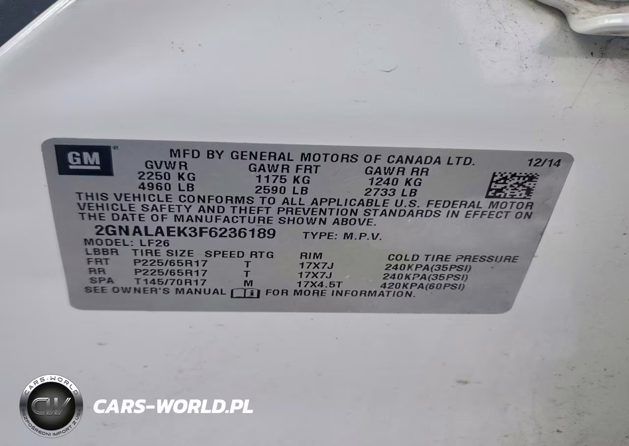 2015 Chevrolet Equinox Ls VIN:2GNALAEK3F6236189 - 13