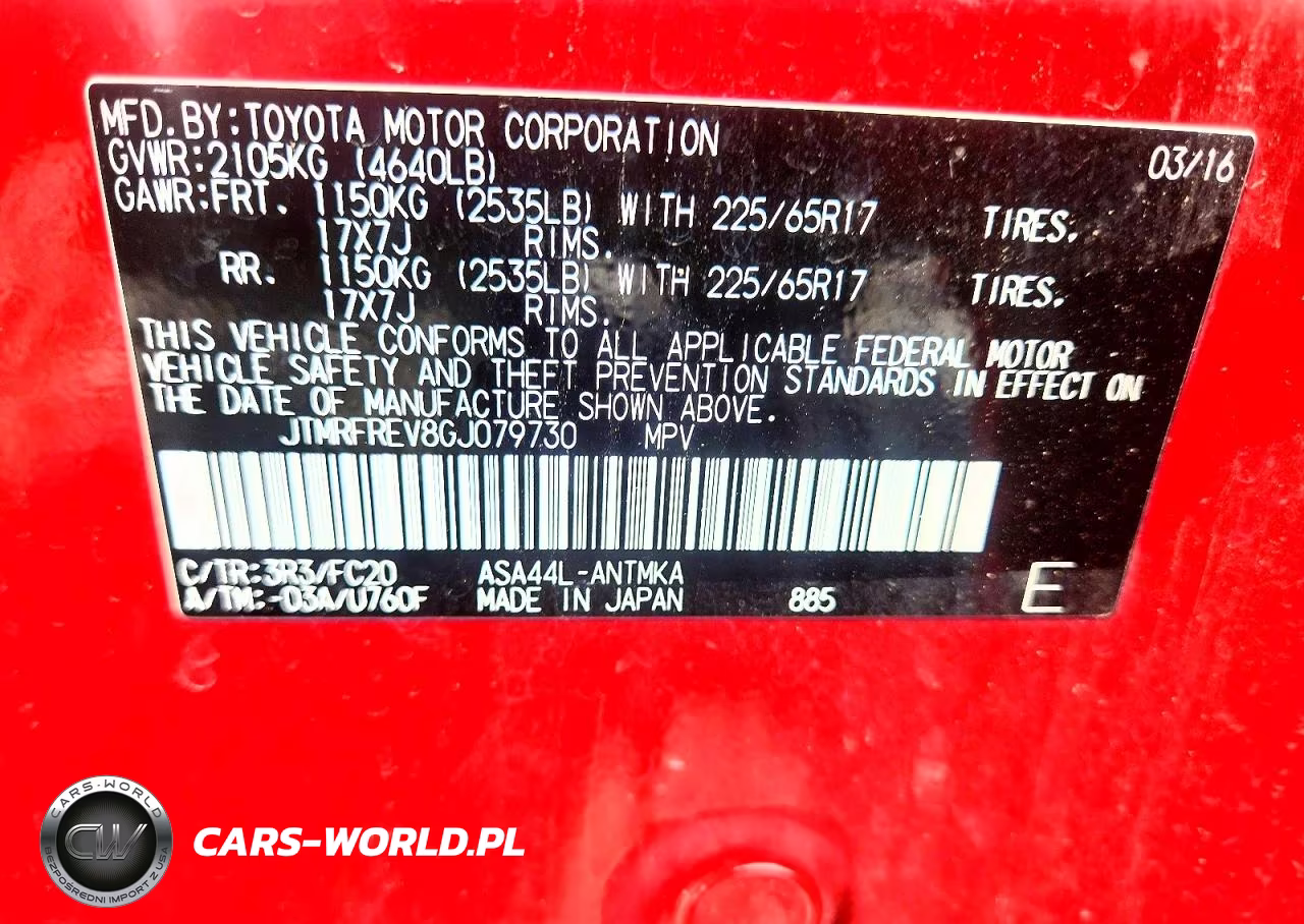 2016 Toyota Rav4 Xle VIN:JTMRFREV8GJ079730 - 13