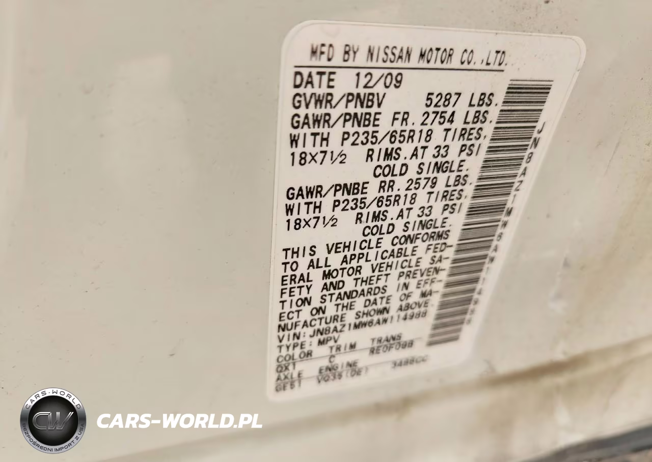 2010 Nissan Murano S VIN:JN8AZ1MW6AW114988 - 13