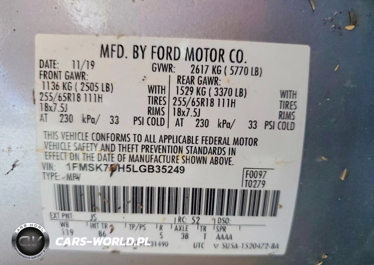 2020 Ford Explorer Xlt VIN:1FMSK7DH5LGB35249 - 13