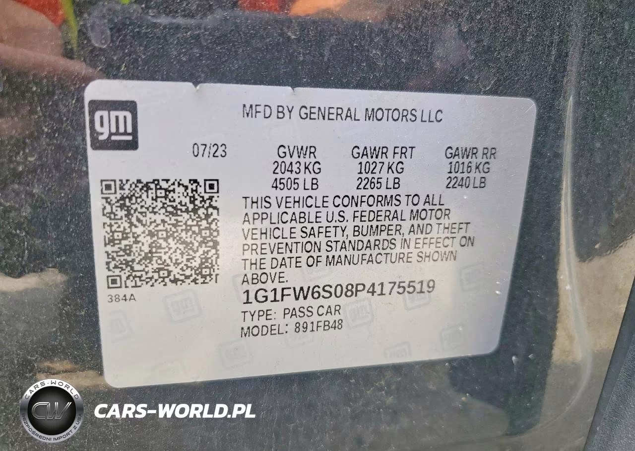 2023 Chevrolet Bolt Ev 1Lt VIN:1G1FW6S08P4175519 - 12