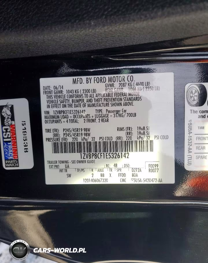 2014 Ford Mustang Gt VIN:1ZVBP8CF1E5326142 - 12