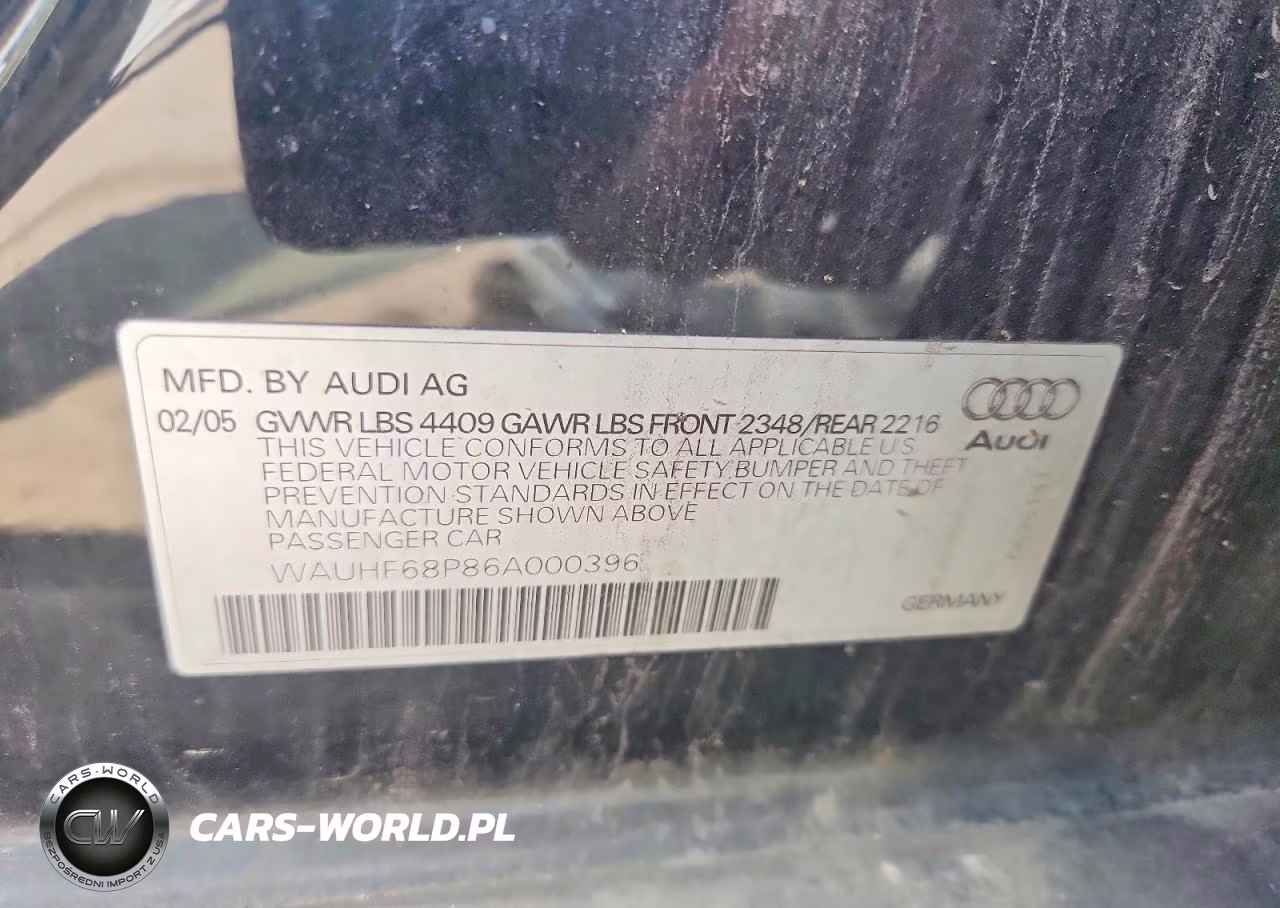 2006 Audi A3 2 VIN:WAUHF68P86A000396 - 12