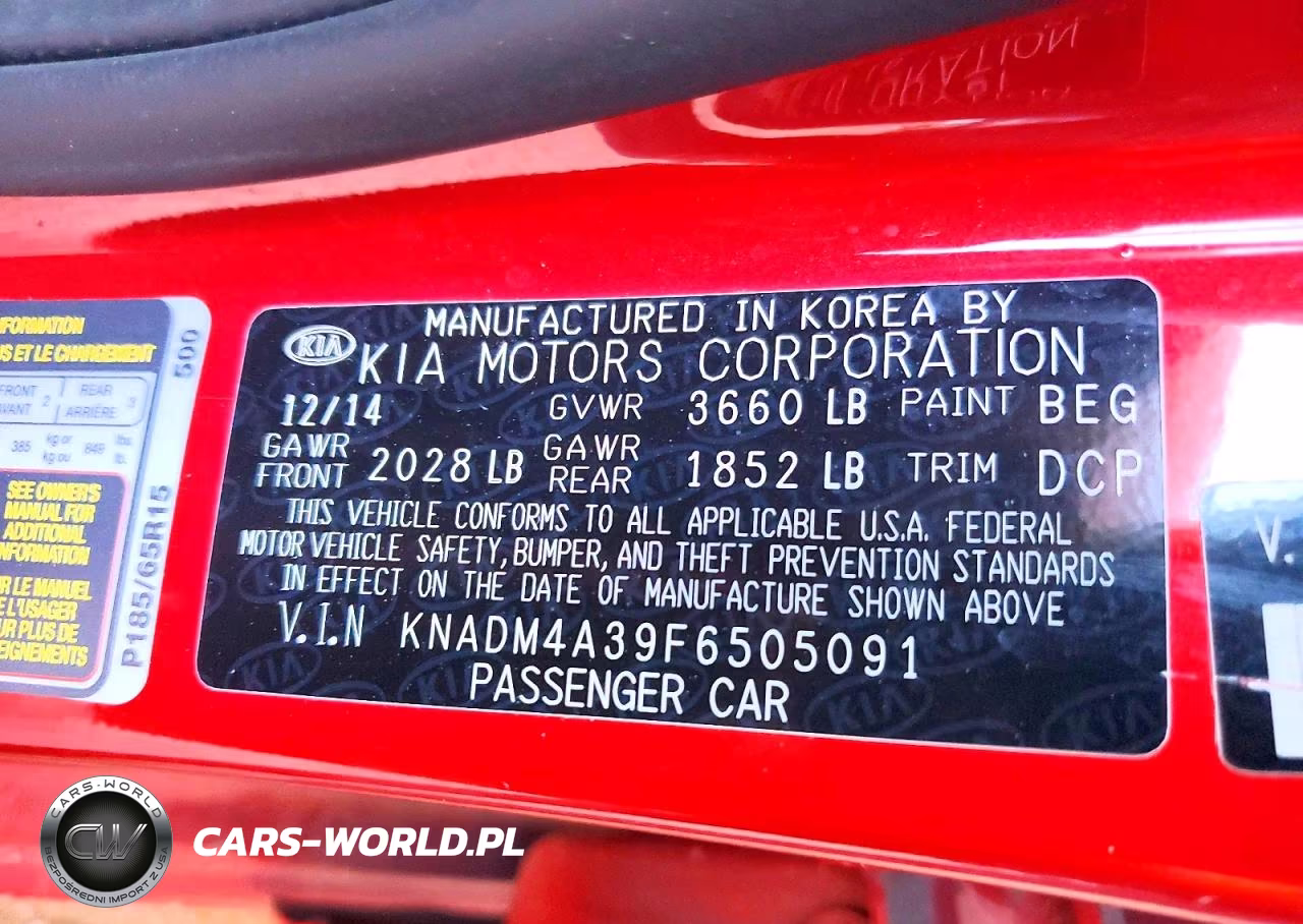 2015 Kia Rio Lx VIN:KNADM4A39F6505091 - 12
