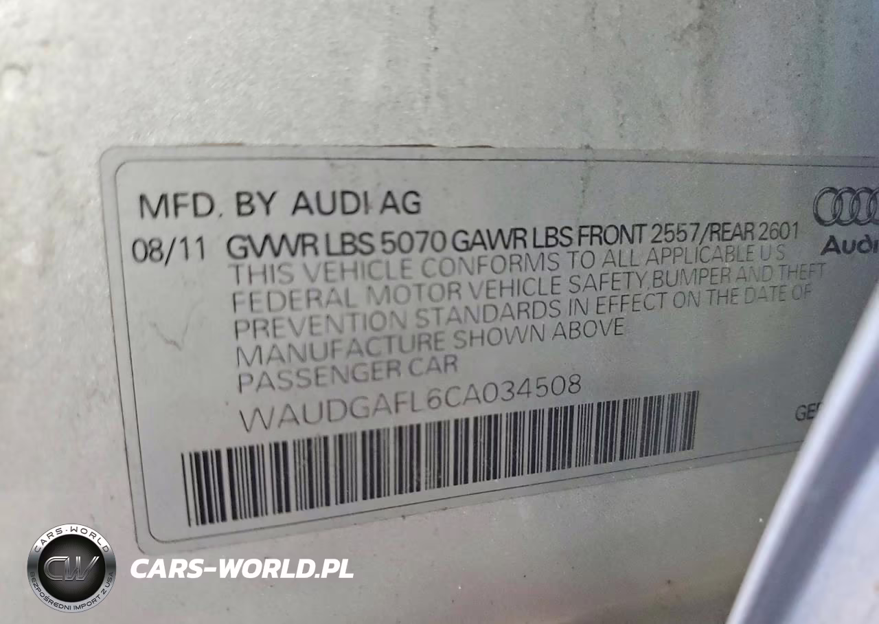 2012 Audi S4 Premium Plus VIN:WAUDGAFL6CA034508 - 12