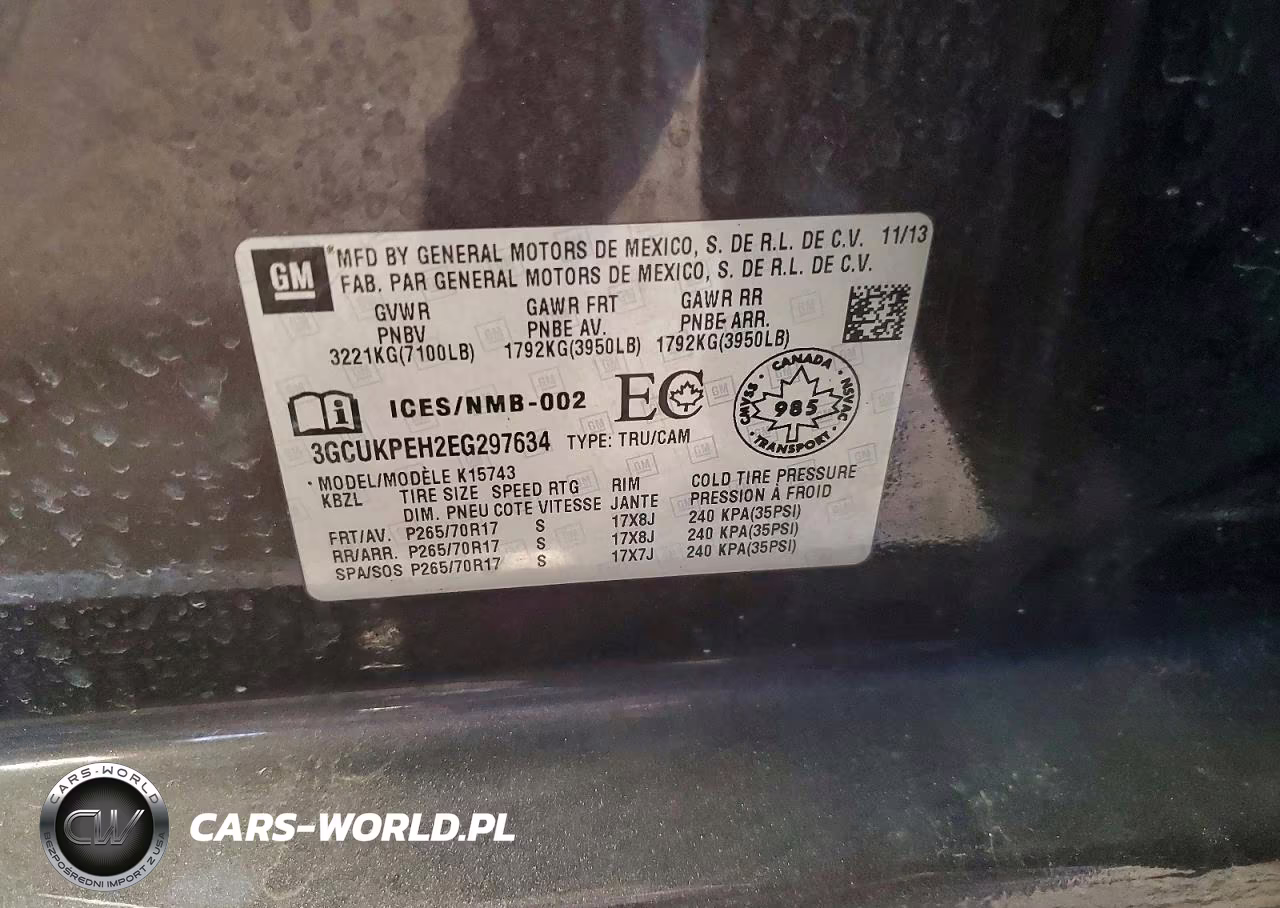 2014 Chevrolet Silverado K1500 VIN:3GCUKPEH2EG297634 - 12