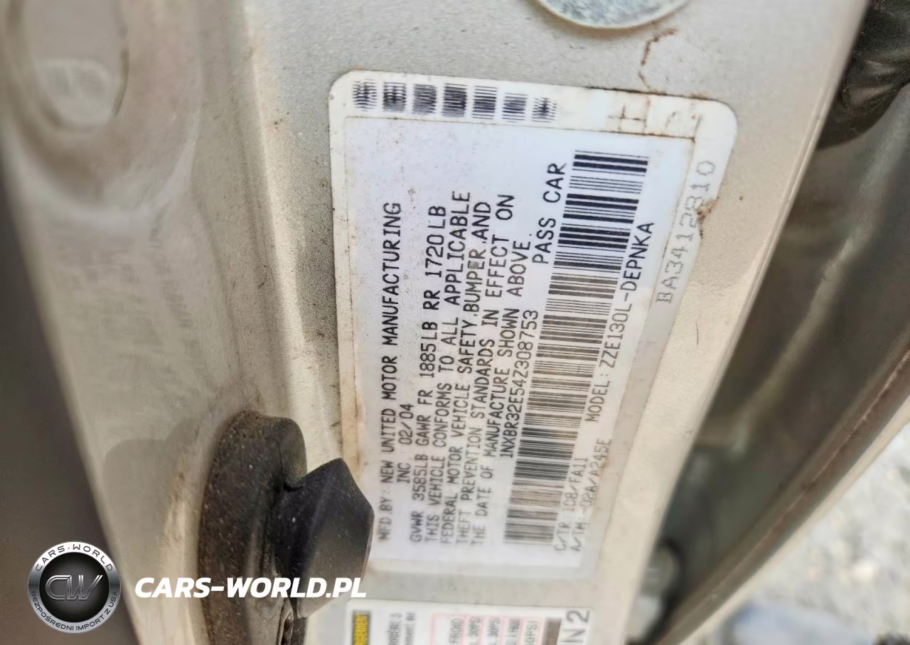 2004 Toyota Corolla Le VIN:1NXBR32E54Z308753 - 12
