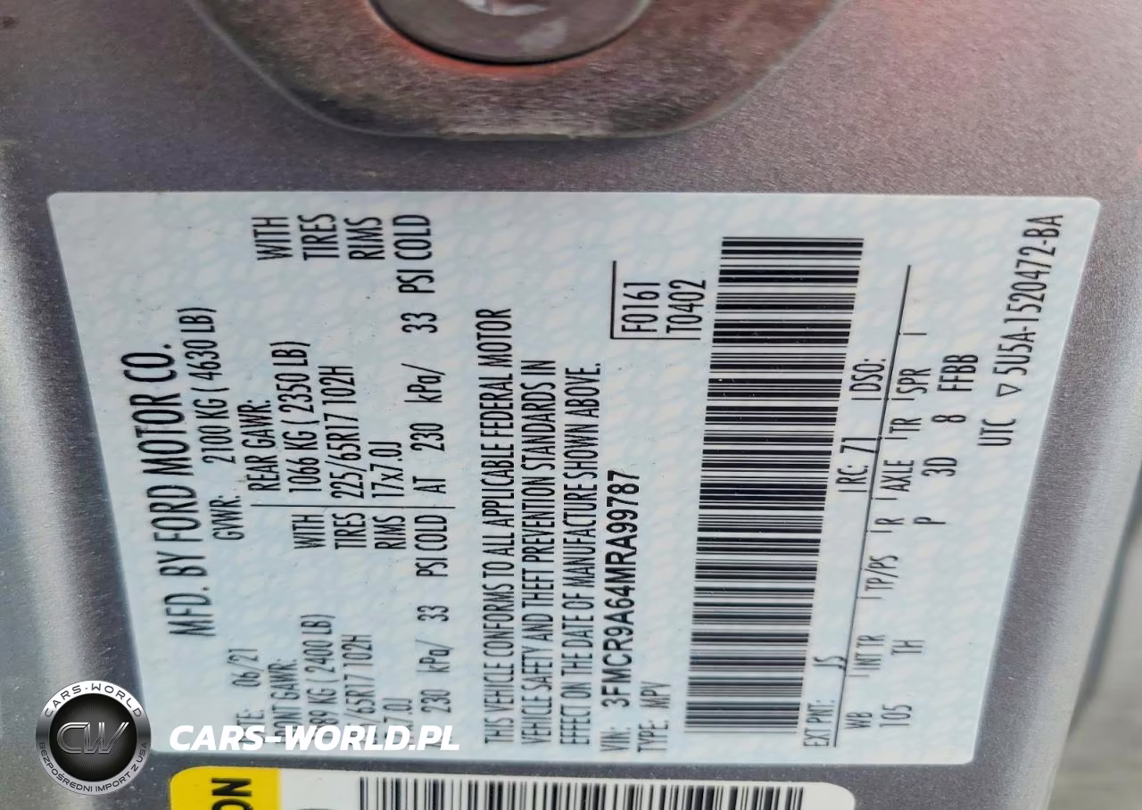 2021 Ford Bronco Sport VIN:3FMCR9A64MRA99787 - 13