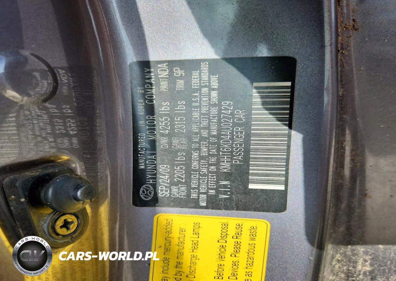 2010 Hyundai Genesis Coupe 2.0T Track VIN:KMHHT6KD4AU027429 - 12
