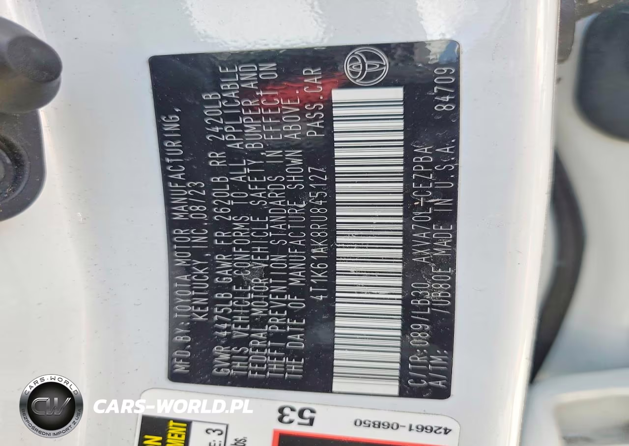 2024 Toyota Camry Xse VIN:4T1K61AK8RU845127 - 12