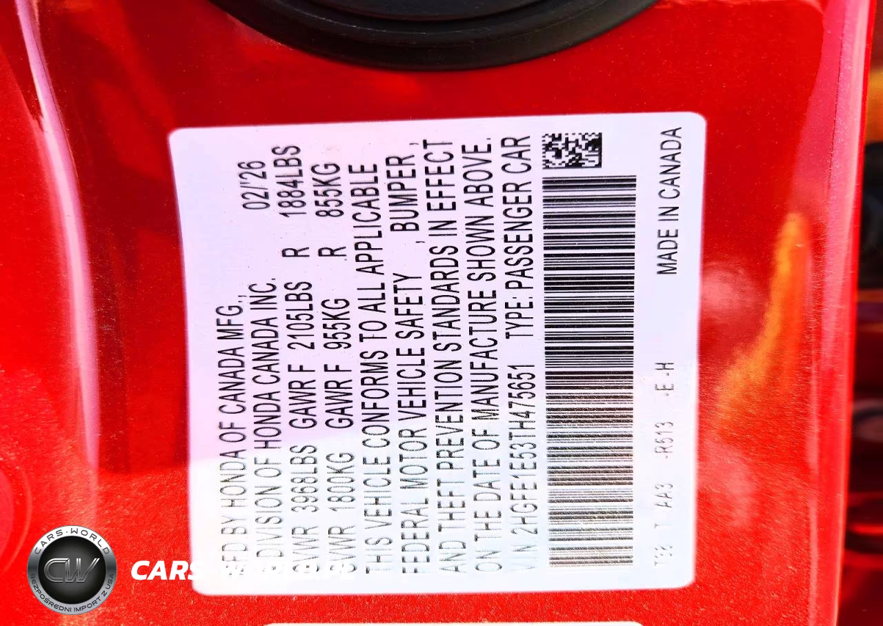 2026 Honda Civic Si VIN:2HGFE1E53TH475651 - 12