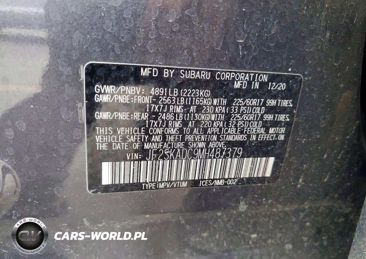 2021 Subaru Forester VIN:JF2SKADC9MH487379 - 13