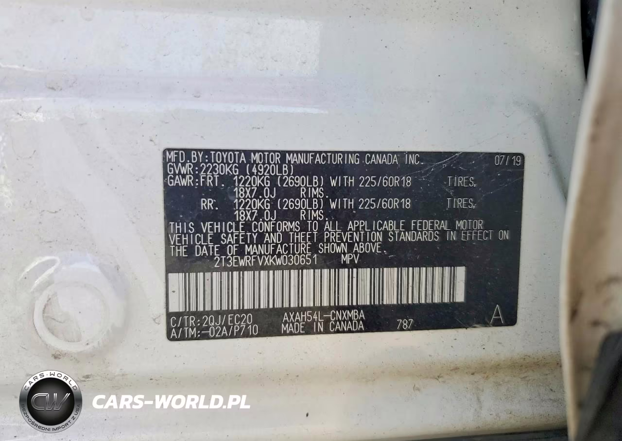 2019 Toyota Rav4 Xse VIN:2T3EWRFVXKW030651 - 13