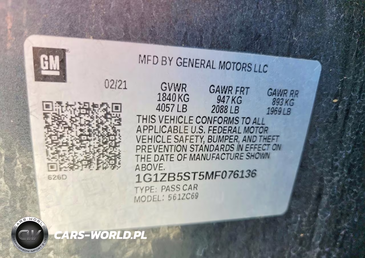2021 Chevrolet Malibu Ls VIN:1G1ZB5ST5MF076136 - 13