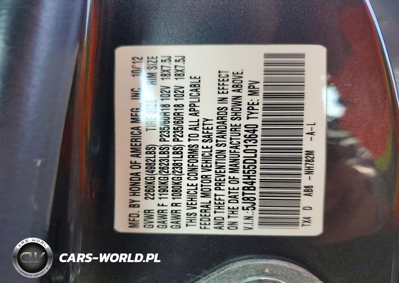 2013 Acura Rdx Technology VIN:5J8TB4H55DL013640 - 13