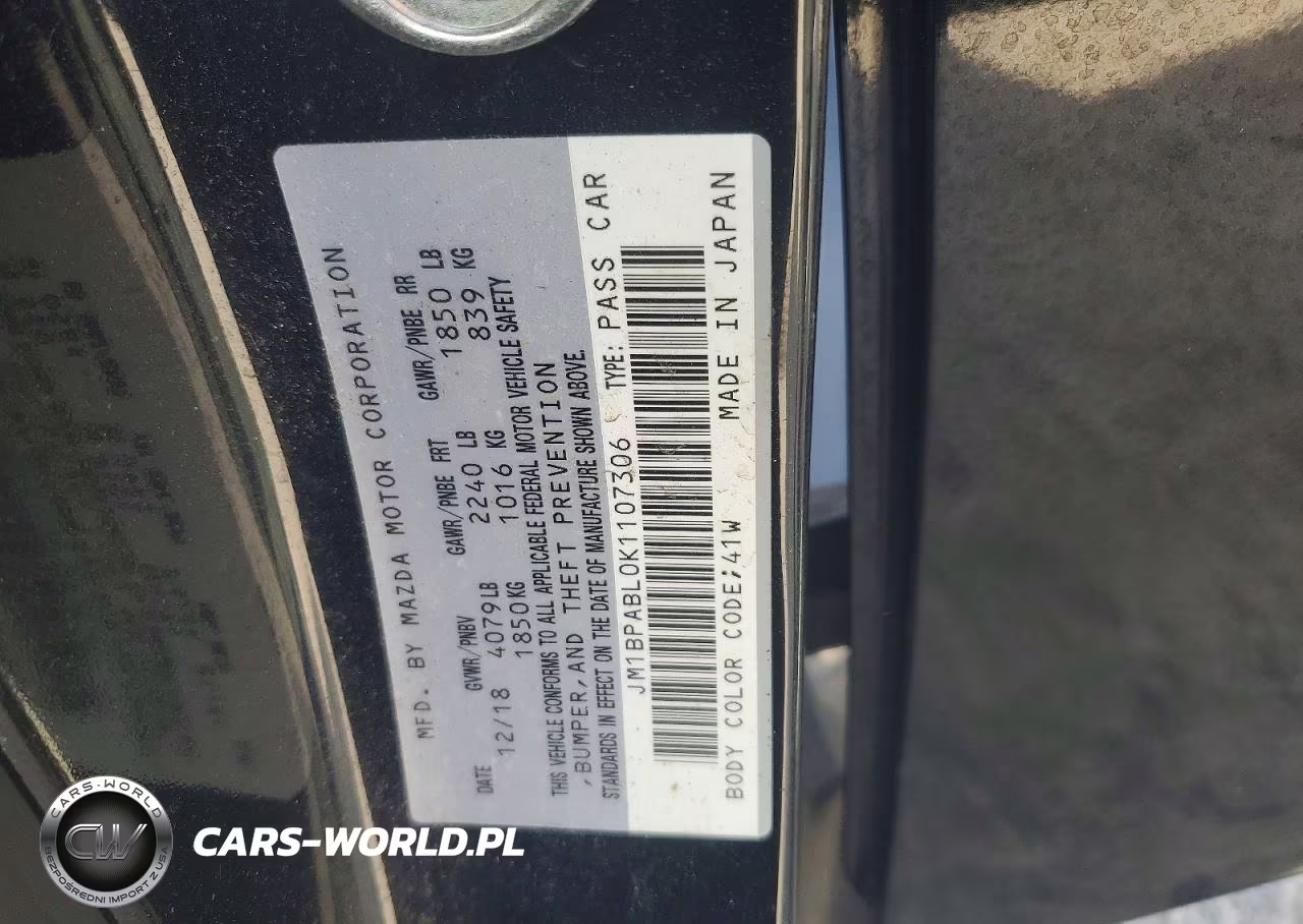 2019 Mazda 3 VIN:JM1BPABL0K1107306 - 12