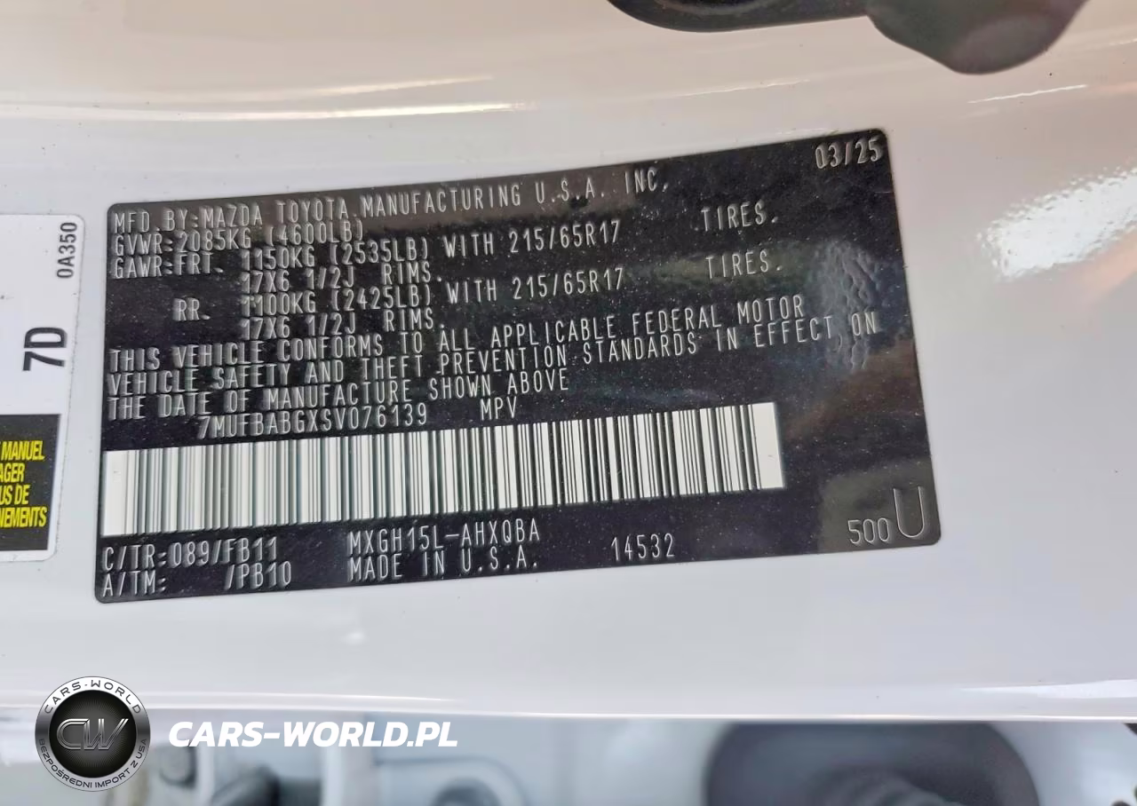 2025 Toyota Corolla Cross Hybrid S VIN:7MUFBABGXSV076139 - 13
