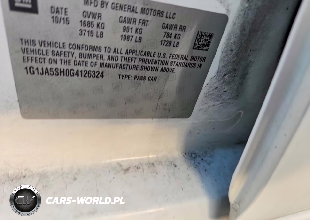2016 Chevrolet Sonic Ls VIN:1G1JA5SH0G4126324 - 12