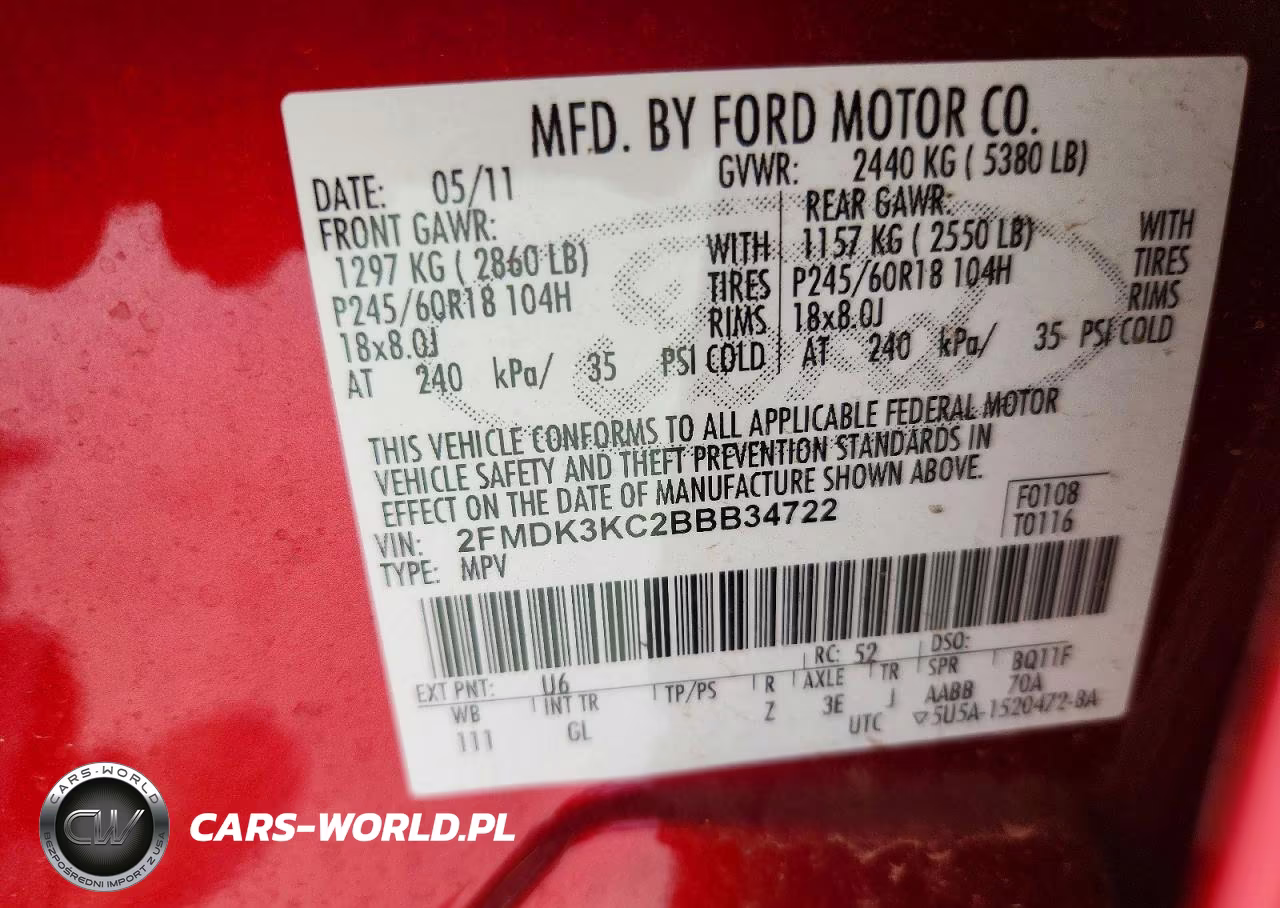 2011 Ford Edge Limited VIN:2FMDK3KC2BBB34722 - 14