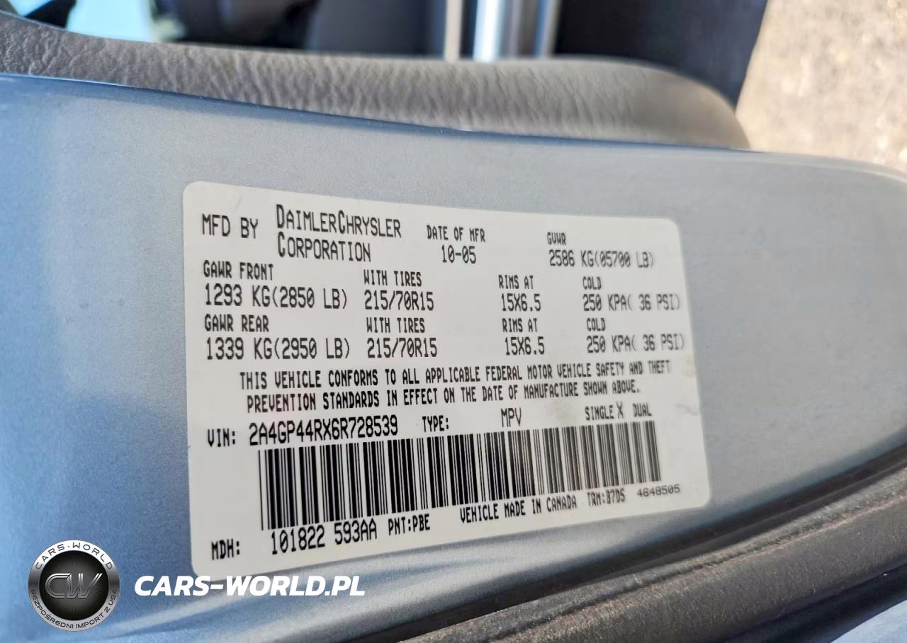 2006 Chrysler Town & Country Lx VIN:2A4GP44RX6R728539 - 13