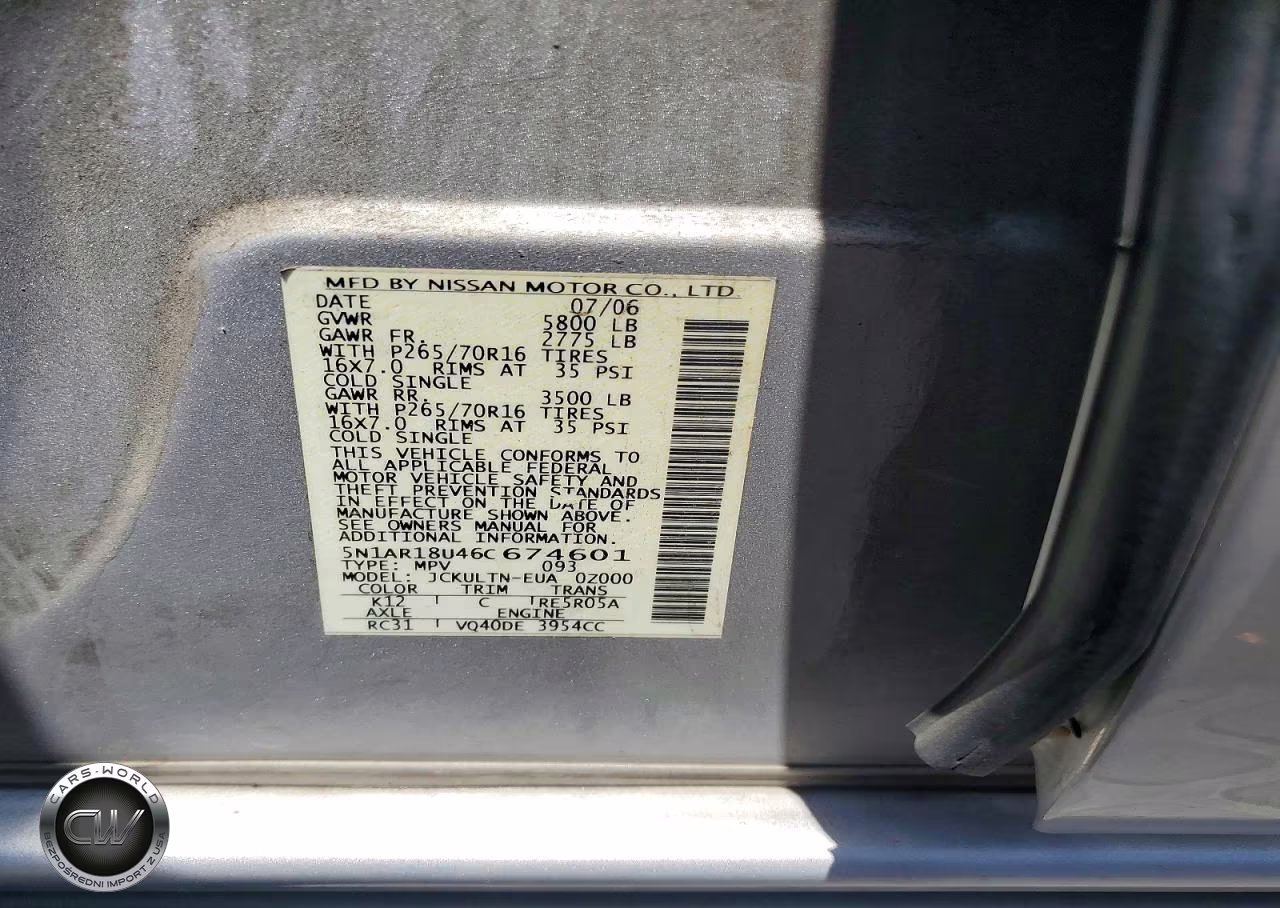 2006 Nissan Pathfinder S VIN:5N1AR18U46C674601 - 13