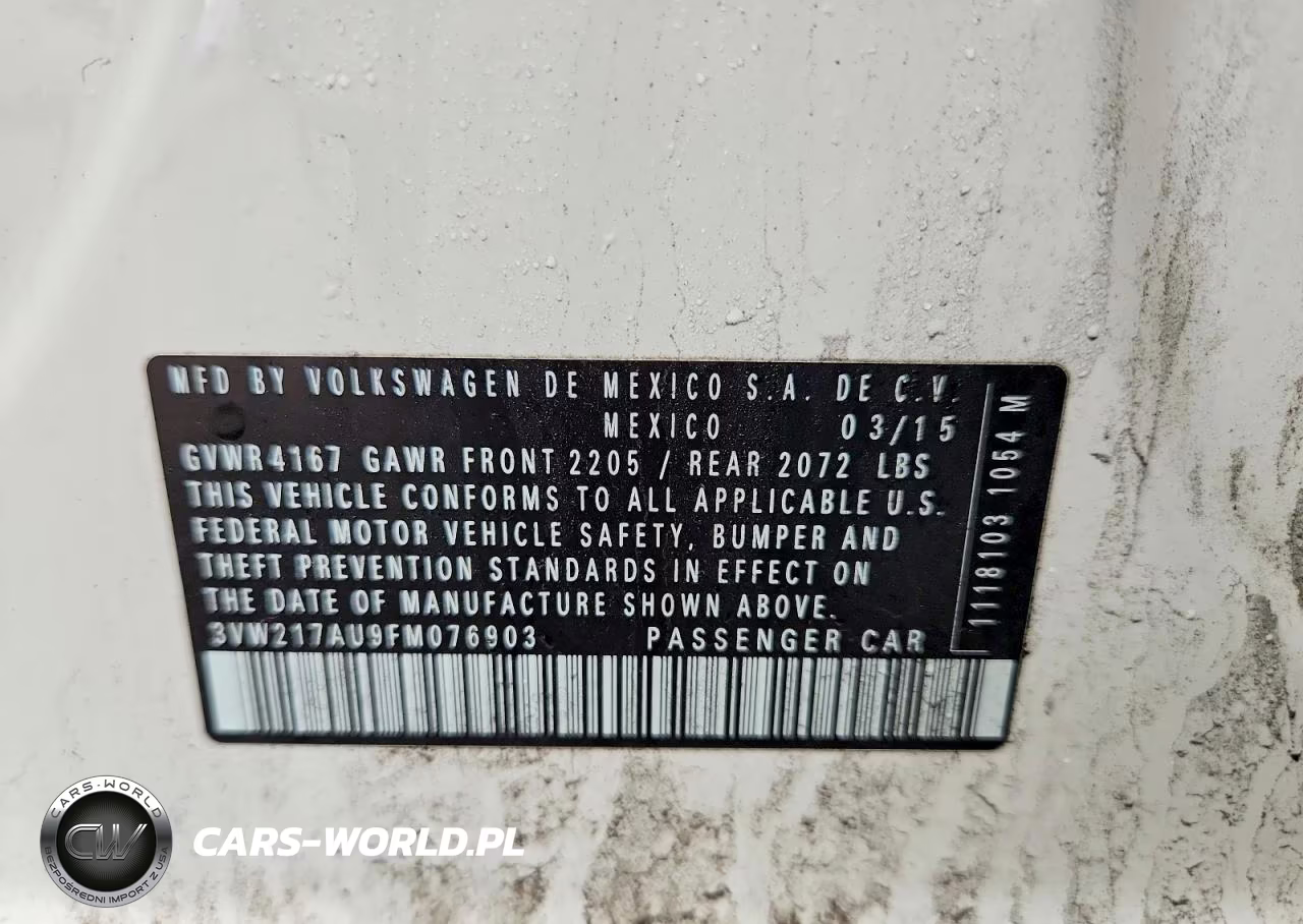 2015 Volkswagen Golf VIN:3VW217AU9FM076903 - 13