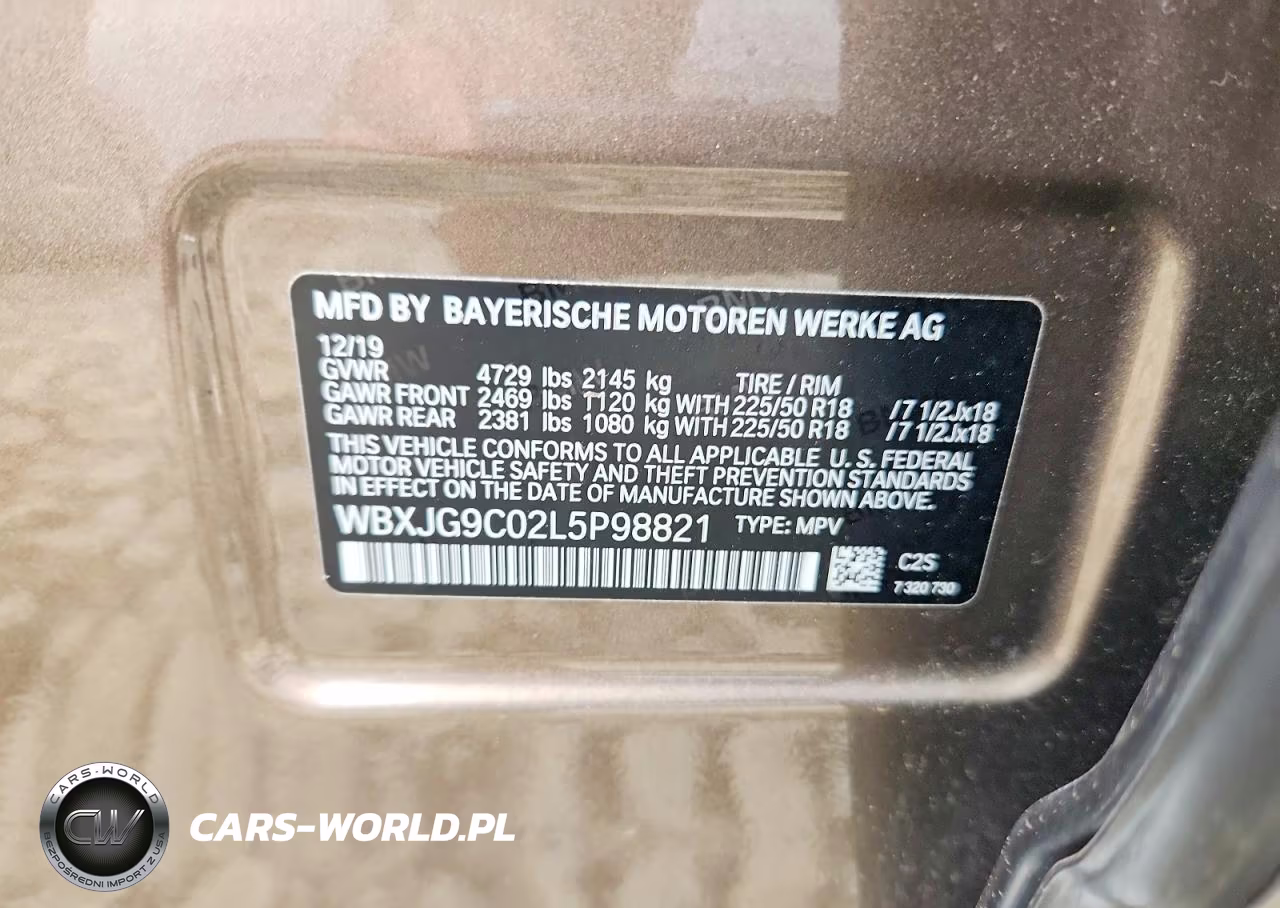 2020 BMW X1 xDrive28I VIN:WBXJG9C02L5P98821 - 13