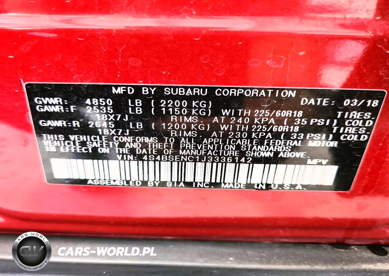 2018 Subaru Outback 3.6R Limited VIN:4S4BSENC1J3336142 - 12