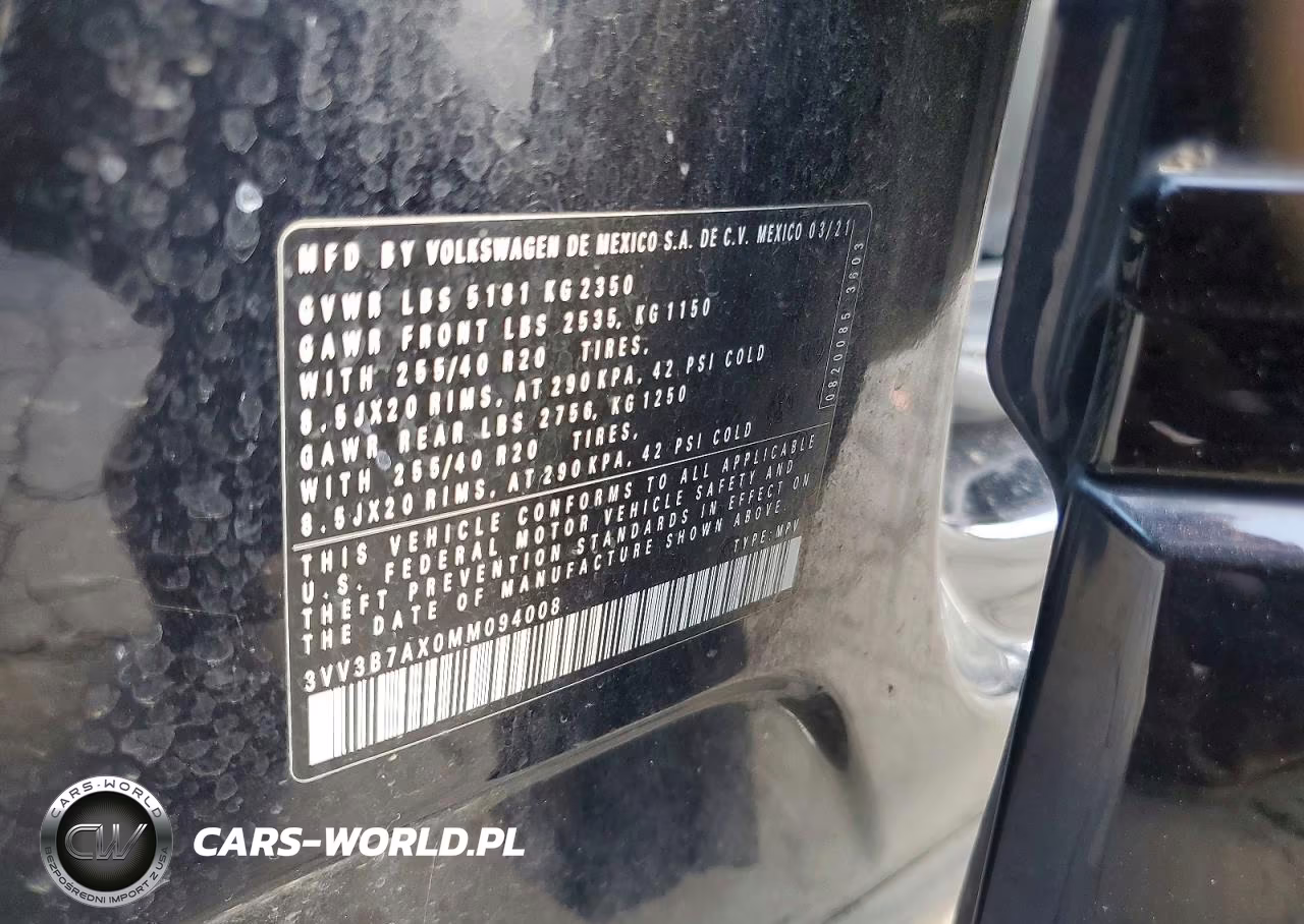 2021 Volkswagen Tiguan Se VIN:3VV3B7AX0MM094008 - 14