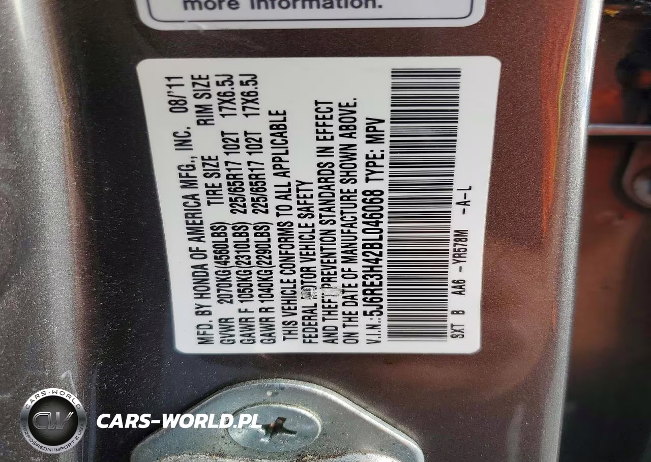 2011 Honda Cr-V Se VIN:5J6RE3H42BL046068 - 13