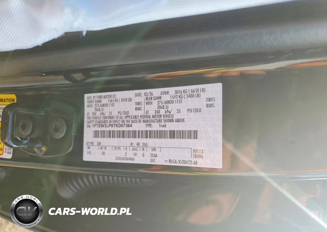 2026 Ford F150 Xlt VIN:1FTEW3LP8TKD67364 - 12