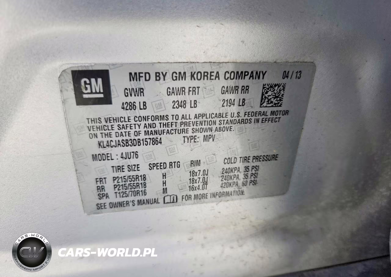 2013 Buick Encore VIN:KL4CJASB3DB157864 - 12