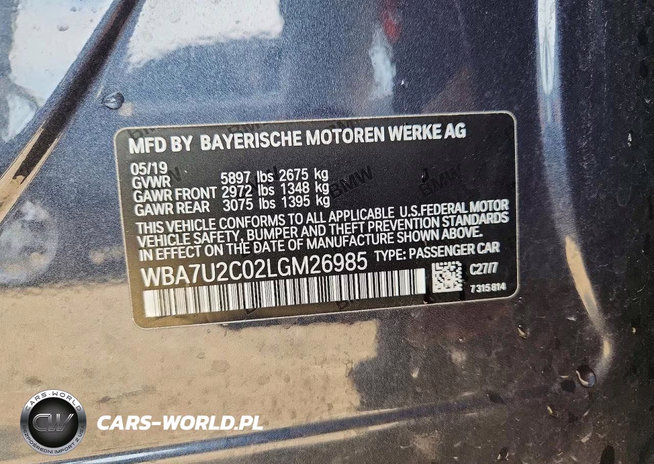 2020 BMW 750 Xi VIN:WBA7U2C02LGM26985 - 13